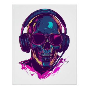 Totenkopf-DJ-Vibes Poster