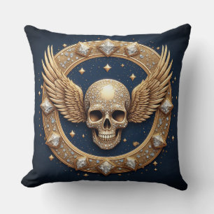 💀Totenkopf-Emblem für gotische Dekoration  Kissen