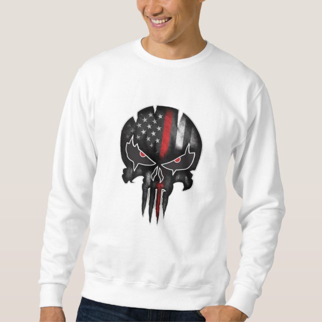 Totenkopf-Flaggen-Power Sweatshirt (Vorderseite)