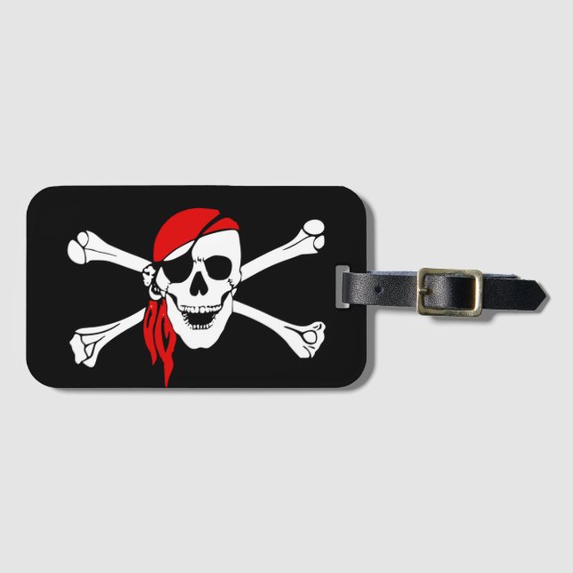Totenkopf Gepäckanhänger (Vorderseite (Horizontal))