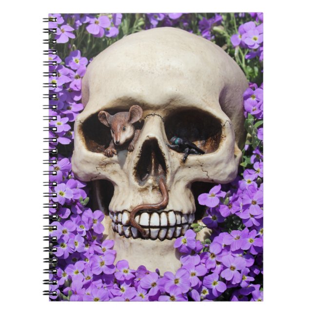 Totenkopf Gothic / Notebook Notizblock (Vorderseite)