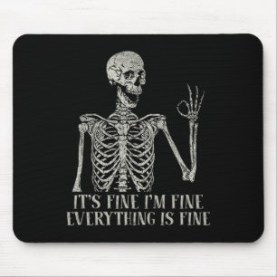 Totenkopf-Halloween-Kostüm Es ist in Ordnung, mir Mousepad