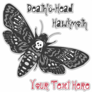 Totenkopf Hawkmoth Sinister Schädelrückro Aufkleber