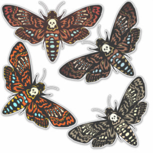 Totenkopf Hawkmoth Skull Thorax 4 Variationen Aufkleber