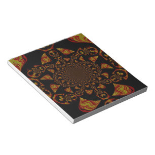 Totenkopf-Kaleidoskop-Kunstposter Notizblock