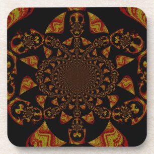 Totenkopf-Kaleidoskop-Kunstposter Untersetzer