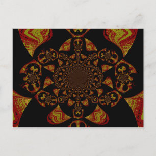 Totenkopf-Kaleidoskop-Kunstprint Postkarte