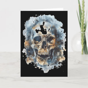 Totenkopf-Kostüm Halloween Grusel Art Skull Karte