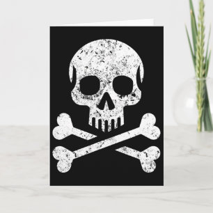 Totenkopf Kreuzknochen Skelett Jolly Roger Flagge Karte