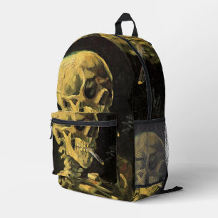 Totenkopf mit brennender Zigarette von Vincent van Bedruckter Rucksack