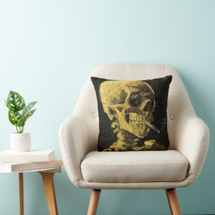 Totenkopf mit brennender Zigarette von Vincent van Kissen