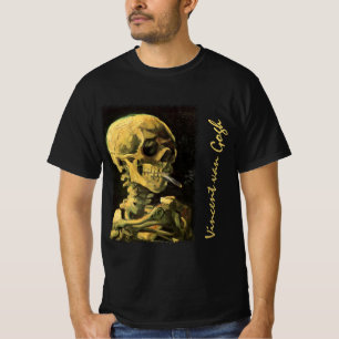 Totenkopf mit brennender Zigarette von Vincent van T-Shirt