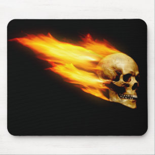 Totenkopf mit Flammen Mousepad