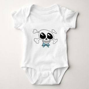 Totenkopf mit gekreuzter Knochen Baby Strampler