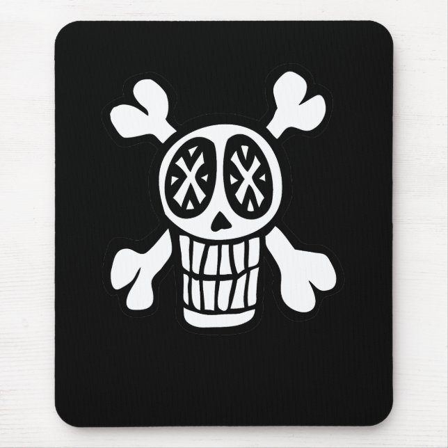 Totenkopf mit gekreuzter Knochen mousepad (Vorne)