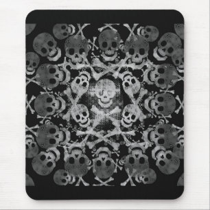 Totenkopf mit gekreuzter Knochen Mousepad