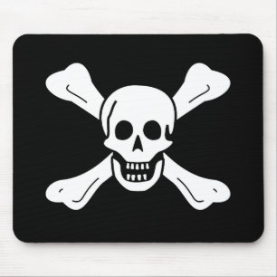 Totenkopf mit gekreuzter Knochen Mousepad