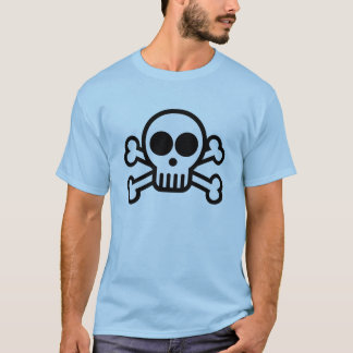 Totenkopf mit gekreuzter Knochen T-Shirt
