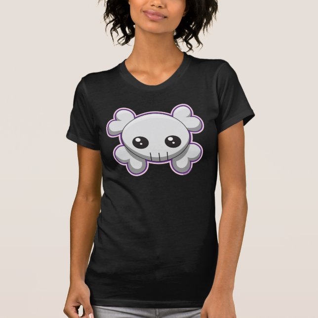 Totenkopf mit gekreuzter Knochen T-Shirt (Vorderseite)