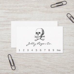 Totenkopf mit gekreuzter Knochen Visitenkarte