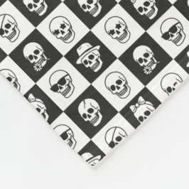 Totenkopf-Mosaik Fleecedecke