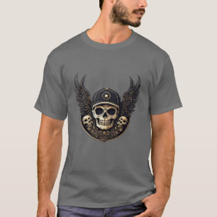 Totenkopf-Motiv in einer monochromen Farbpalette T-Shirt