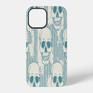 Totenkopf-Motiv: Nahtloses Freihand-Muster iPhone 12 Hülle