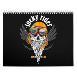 Totenkopf-Motorrad-Geschenk für Motorradliebhaber Kalender
