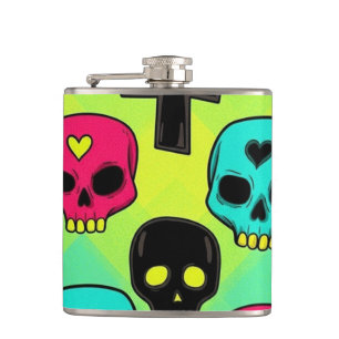 Totenkopf-Muster-Flasche Flachmann
