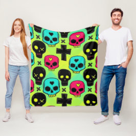 Totenkopf-Muster-Fleece-Decke Fleecedecke