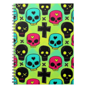 Totenkopf-Muster Notizblock