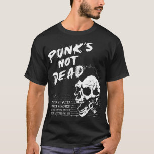 Totenkopf Punk Rock - Punk ist nicht tot - Alte Pu T-Shirt