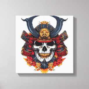 Totenkopf-Samurai-Maske Leinwanddruck