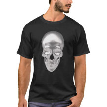 Totenkopf, Schädel silber 3D-Optik -