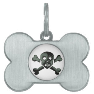 Totenkopf-Schädelkreuz Tiermarke