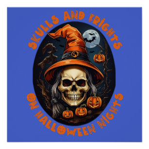 Totenkopf-Shirt   Halloween-Geschenke   Halloween Poster