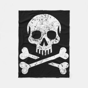 Totenkopf Skelett Jolly Roger Flagge Halloween Fleecedecke