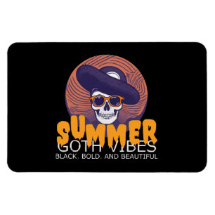 Totenkopf-Sommerhut Magnet