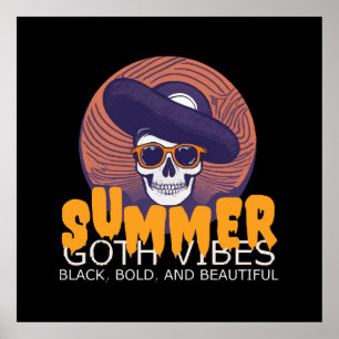 Totenkopf-Sommerhut Poster