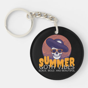 Totenkopf Sommerhut Schlüsselanhänger
