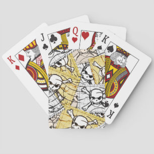 Totenkopf-Stempel Spielkarten