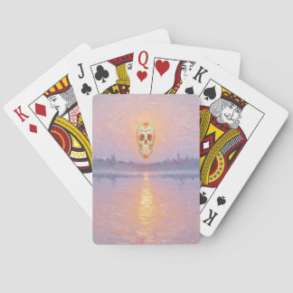 Totenkopf-Sunset-Klassiker-Spielkarten Spielkarten