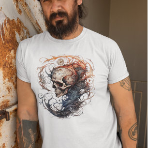 Totenkopf-Tattoo-Design T-Shirt