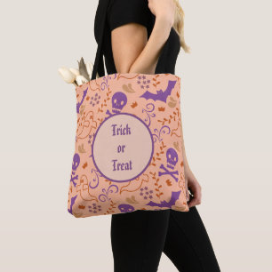 Totenkopf und gekreuzte Knochen Gruseliges Hallowe Tasche