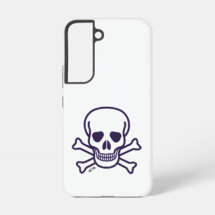 Totenkopf und Knochen weißes Samsung S22-Handyhüll Galaxy Hülle