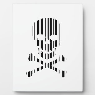 TOTENKOPF UND KREUZBEINE BAR CODE Gift Barcode Fotoplatte