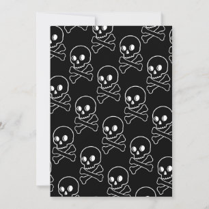 Totenkopf und Kreuzknochen  Einladung