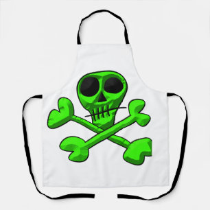 Totenkopf- und Kreuzknochen-Muster Schürze