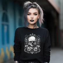 Totenkopf und Rosen