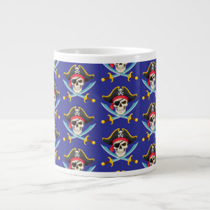 Totenkopf und Säbel Jumbo-Tasse